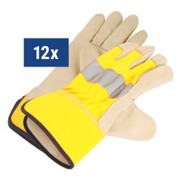 Guantes de trabajo reflectantes, 12 uds.